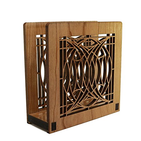 Frank Lloyd Wright BLOSSOM HOUSE Design Laser Cut Wood Napkin Holder