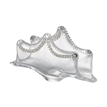 Classic Touch CNHS114 Swarovski Crystals Napkin Holder, 6-Inch, Clear