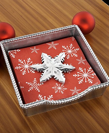 Lenox Napkin Holder with Weight, Snowflake