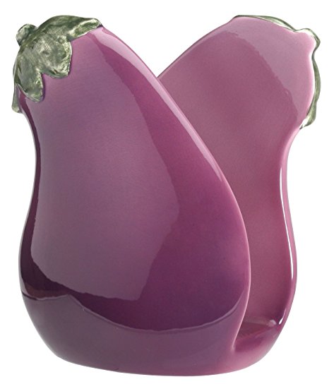 Ceramic Eggplant Napkin Holder