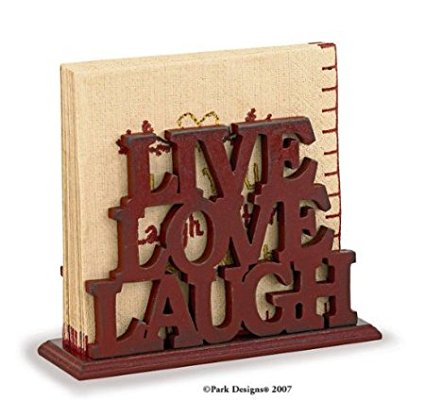 Park Designs Word Play Red Wood Luncheon Napkin Holder 