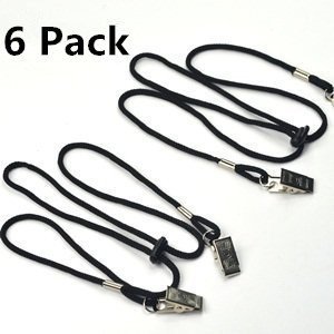Haiker Pack of 6 Pcs Adjustable Napkin Clip Lanyard Neck Strap for Elderly/adult/baby