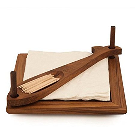 Crafts'man Wooden Beautiful Design 2 Compartments Wooden Napkin holder