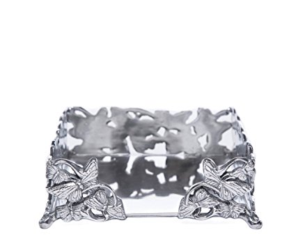 Arthur Court Designs Aluminum Butterfly Luncheon Napkin Box