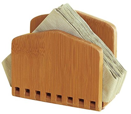 Lipper International 8860 Bamboo Wood Adjustable Napkin Holder, 6-1/2 x 3-1/4
