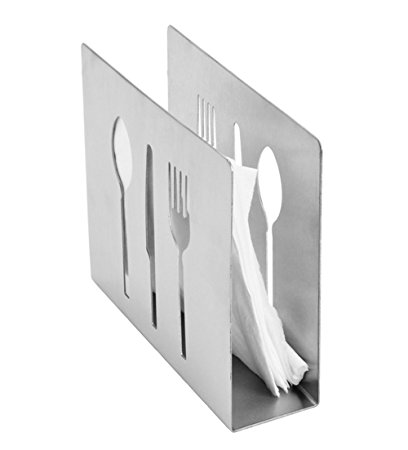 MyLifeUNIT Napkin Holder for Table, Stainless Steel Napkin Holder with Knife Fork Spoon Pattern